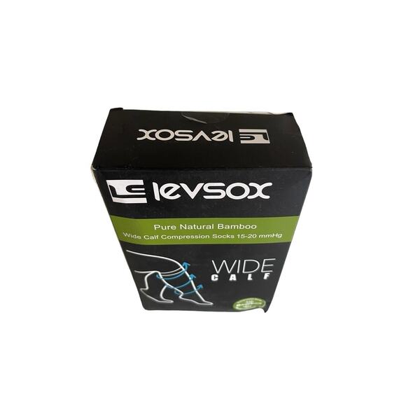 LEVSOX Pure Natural Bamboo Compression Socks New ( Box Has Damage) 15-20 Wide - Picture 2 of 5